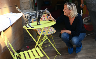Marine Le Pen en septembre dernier à Villefranche-Saint-Phal dans l'Yonne