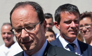 François Hollande et Manuel Valls le 15 août 2014 au Fort de Bregançon