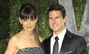 Katie Holmes et Tom Cruise à la soirée Vanity Fair le soir de la cérémonie des Oscars, le 26 février 2012.