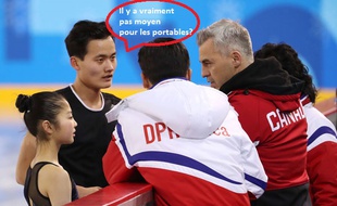 Les patineurs nord-coréens à Pyeongchang.