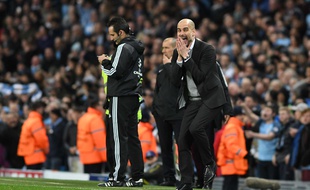 Pep Guardiola est passé par tous les états lors de la victoire de Manchester City contre Monaco (5-3) en 8e de finale aller de la Ligue des champions, le 21 février 2017.