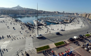 Une vue du Vieux Port de Marseille, le 7 janvier 2013