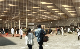 Image de synthèse du futur Marché d'intérêt national (MIN) de Nantes