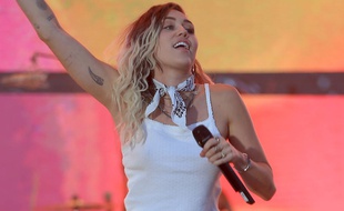 La chanteuse et actrice Miley Cyrus au Wango Tango show