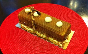 La bûche aux marrons de Sylvie Do, au Bio Sphère Café.
