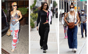 Rihanna, Bella Hadid et Katie Holmes (c'est bien elle sous le masque), ont toutes adopté la tendance plus décontracté du style baggy.