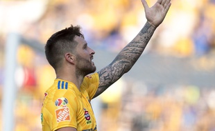 André-Pierre Gignac, ici en juillet 2018, a atteint la barre des 100 buts avec les Tigres le 22 février 2019.