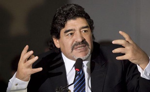 L'Argentin Diego Maradona, le 26 février 2013, à Naples.