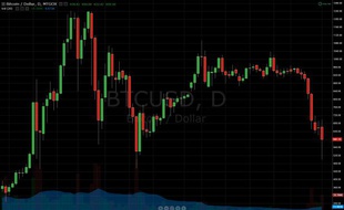 Le cours bitcoin-dollar sur la plateforme d'échange Mt Gox, de décembre 2013 à février 2014.