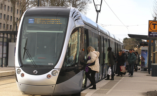 Une station du tram de Toulouse. Illustration.