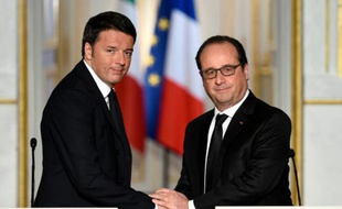 Matteo Renzi et François Hollande à l'Elysée le 26 novembre 2015