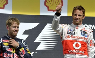 Le Britannique Jenson Button (McLaren) a remporté le Grand Prix de Belgique de Formule 1, 12e manche de la saison 2012, devant l'Allemand Sebastian Vettel (Red Bull) et le Finlandais Kimi Räikkönen (Lotus), dimanche sur le circuit de Spa-Francorchamps, près de Liège.