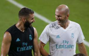 Karim Benzema et Zinédine Zidane au Real Madrid, en mai 2017.