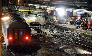 Photo d'archives de l'accident ferroviaire du 12 juillet 2013 à Bretigny-sur-Orge (Essonne)