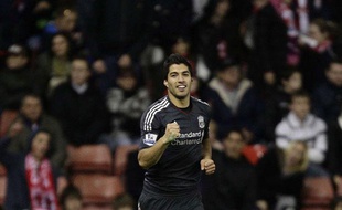Luis Suarez face à Stoke City, le 26 octobre 2011