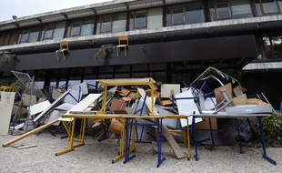Le blocage de l'université Paul Valery de Montpellier le 27/03/2018.