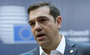 Le Premier ministre grec Alexis Tsipras à Bruxelles, le 15 octobre 2015