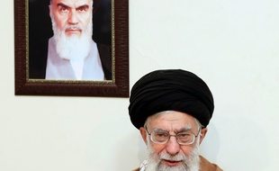 L'ayatollah Ali Khamenei le 2 janvier 2018 lors d'une allocution télévisée.