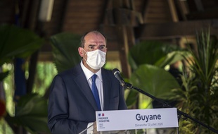Le Premier ministre Jean Castex à Cayenne lors de son déplacement en Guyane, le 12 juillet 2020.