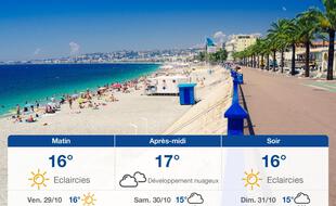Météo Nice: Prévisions du jeudi 28 octobre 2021