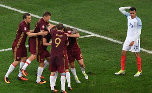 Les joueurs de la Russie, contre l'Angleterre, le 11 juin 2016 à Marseille.