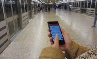 Dans le métro toulousain. Illustration.