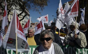 Manifestation de Portugais contre l'austérité, le 7 mars 2015 à Lisbonne