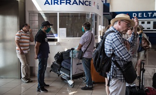 Un guichet Air France à La Havane (Cuba), le 27 mars 2020.