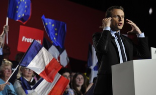 Emmanuel Macron, en meeting à Arras le 26 avril 2017.