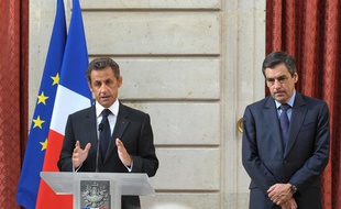 Nicolas Sarkozy et François Fillon, le 24 juin 2010 à l'Elysée.