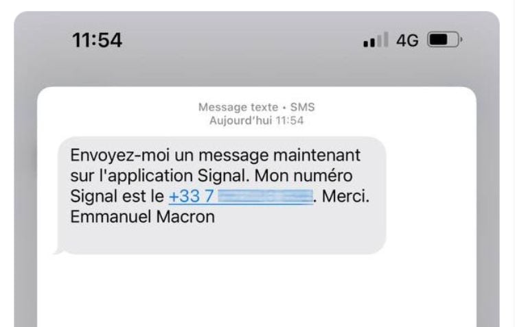 « Envoyezmoi un message maintenant »… L’Elysée met en garde contre des faux SMS signés Emmanuel