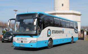 Un des bus de la flotte Starshipper à Bordeaux.