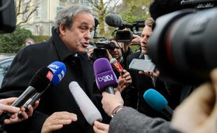 Michel Platini à son arrivée le 8 décembre 2015 au Tribunal arbitral du sport (TAS) à Genève