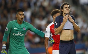 Edinson Cavani lors du match entre le PSG et Arsenal le 13 septembre 2016.