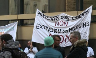Illustration de la grève des médecins à Lyon le 5 janvier dernier.