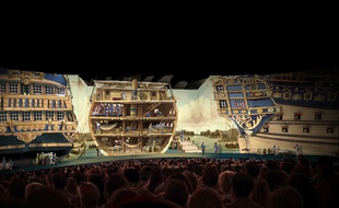 Une tribune tournante de 2.400 places dans la nouvelle salle du Puy du fou