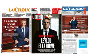 Unes de la presse du 4 juillet 2017 au lendemain du discours à la tribune du Congrès à Versailles d'Emmanuel Macron.