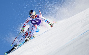 Alexis Pinturault, vainqueur du super-G de Lenzerheide le 13 mars 2014.