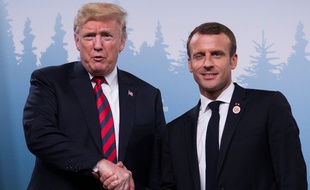 Donald Trump et Emmanuel Macron au sommet du G7 au Canada, le 9 juin 2018.