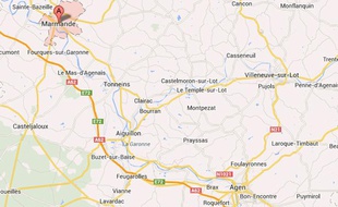 Google map de Agen et Marmande.