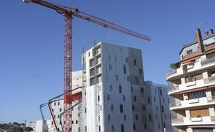 Un immeuble en construction à Montpellier.