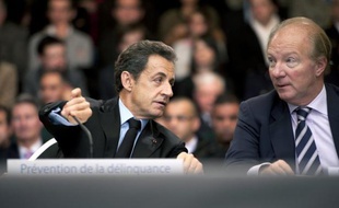 Nicolas Sarkozy et Brice Hortefeux.