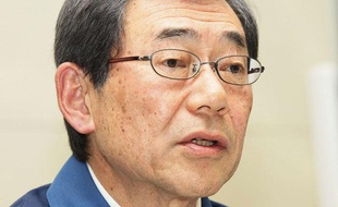 Masataka Shimizu, patron de la société Tepco exploitant la centrale de Fukushima, le 13 mars 2011 au Japon.