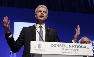 Laurent Wauquiez, président du parti Les Républicains, le 27 janvier 2018 à Paris