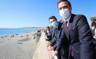 Olivier Véran était à Nice samedi, aux côtés du maire, Christian Estrosi.