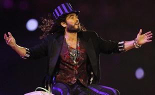 Russell Brand lors de la cérémonie de clôture des JO de Londres, le 12 août 2012.
