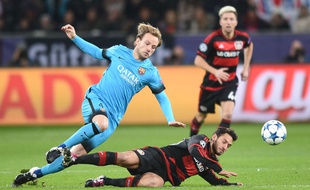 Ivan Rakitic lors du match entre le Barça et le Bayer Leverkusen le 9 décembre 2015.