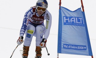 La skieuse américaine Lindsay Vonn, lors de la descente du Super combiné des championnats du monde de Val d'Isère, le 6 février 2009.
