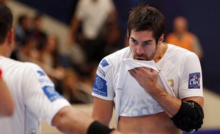 Le handballeur de Montpellier, Nikola Karabatic, lors d'un match contre le Paris handball, le 30 septembre 2012 à Paris.