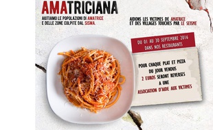L'annonce de l'action de solidarité en faveur des sinistrés d'Amatrice